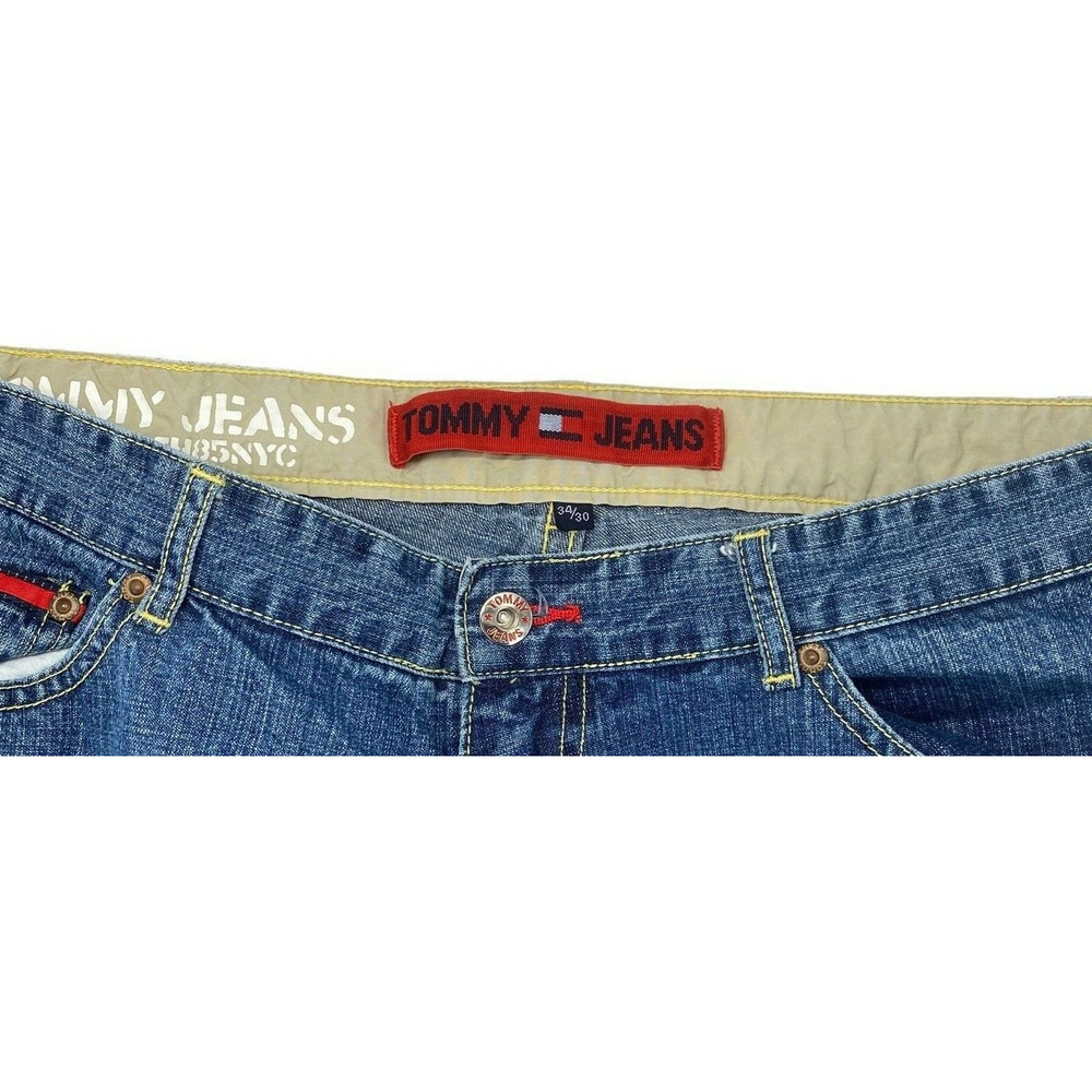 Vintage Jeans Tommy Hilfiger Mens 34x30 Blue Denim Pants Medium Wash Bootcut - Picture 5 of 11